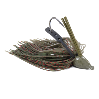 A.T. Skip-n-Jig, 3/8oz, Watermln/Red Flk